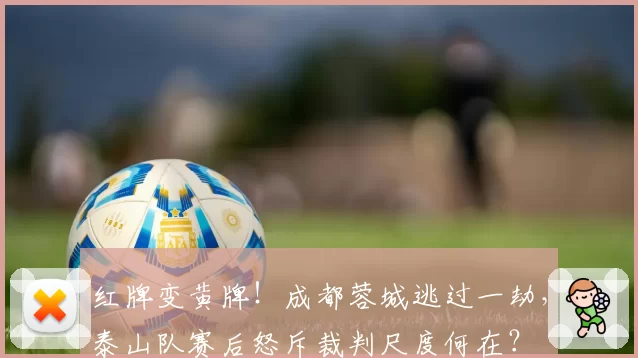 红牌变黄牌！成都蓉城逃过一劫，泰山队赛后怒斥裁判尺度何在？